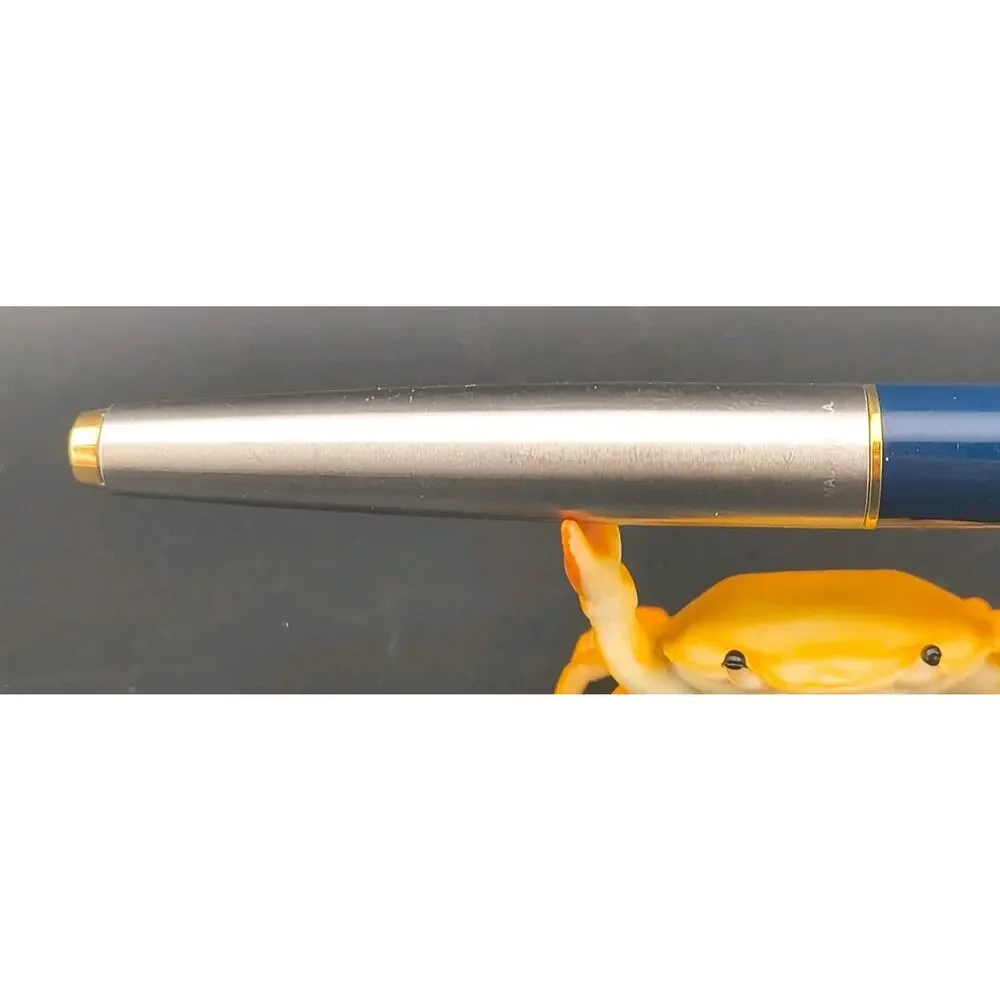 Vintage Parker 45 Fountain Pen Set Blue 14K Gold Nib with Case